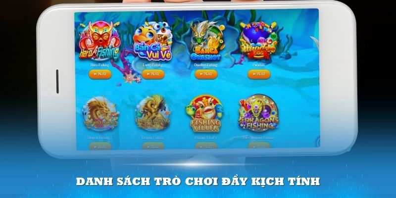 Sảnh game sở hữu nhiều trò chơi đặc sắc cho người chơi lựa chọn